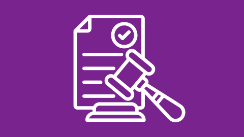 gavel checkmark