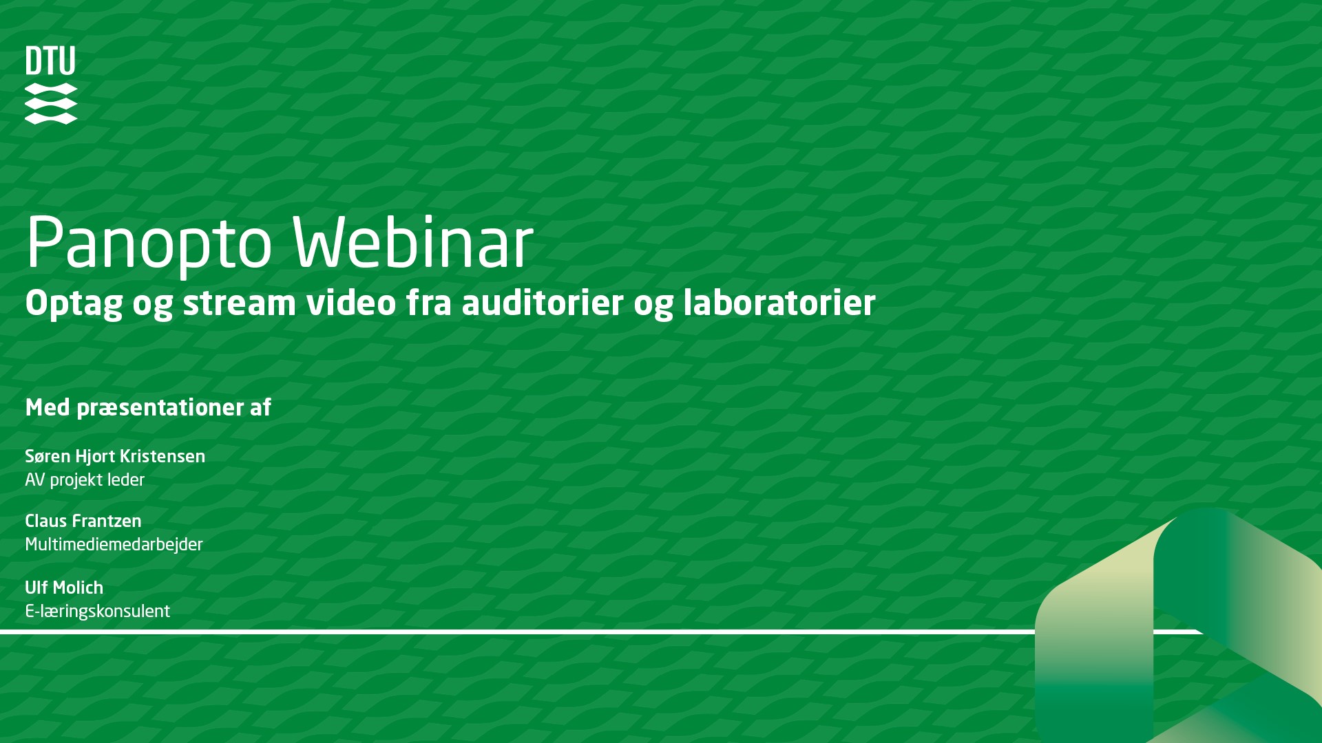 Panopto webinar