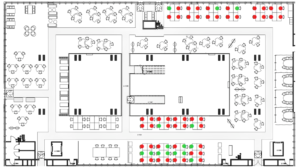 Free seats first floor