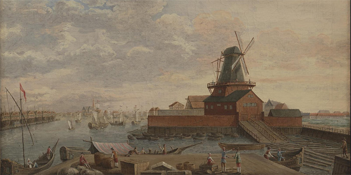 Giovanni Antonio Cesari (1754). Flådens leje ved Christianshavn. KMS1710, SMK Open